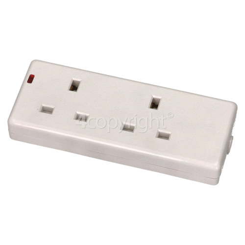 Wellco 2 Gang Trailing Socket With LED