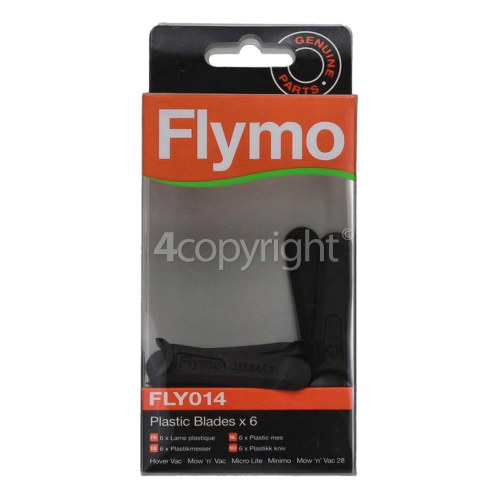 Flymo FLY014 Plastic Blades (Pack Of 6)
