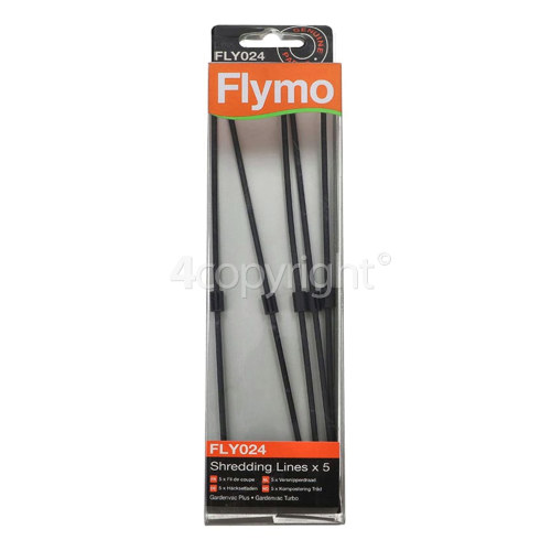 Flymo Garden Vac 750 Plus FLY024 Shredding Line, Pack Of 5