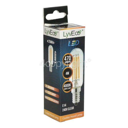 LyvEco 4W T25 SES LED Cooker Hood Lamp (Clear)