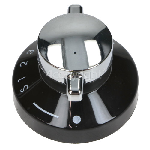 nobana New World Oven Control Knob - Black/Silver. Part Number 082834873