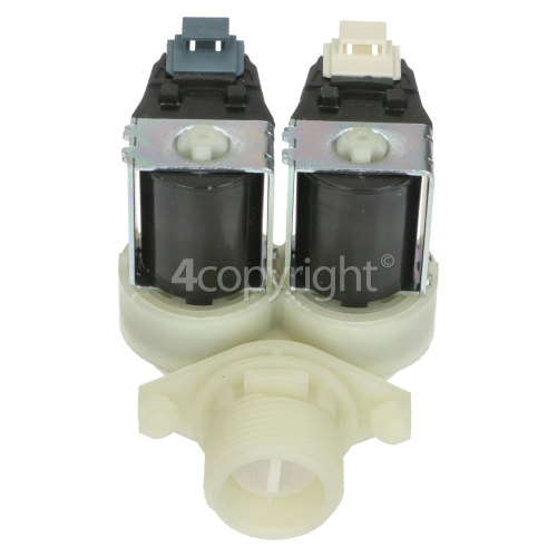 Hoover XH3WPS4114TAM-S Cold Water Double Inlet Solenoid Valve : 180Deg. With 12 Bore Outlets & Protected (push) Connector Pins