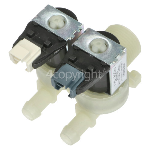 Hoover XH3WPS4114TAM-S Cold Water Double Inlet Solenoid Valve : 180Deg. With 12 Bore Outlets & Protected (push) Connector Pins