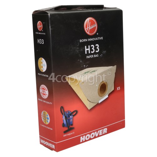 Hoover H33 Dust Bag (Pack Of 5)