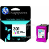 Genuine Hewlett Packard Genuine No.301 Tri-Colour Ink Cartridge (CH562EE)