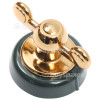 General Electric Oven Control Knob - Dark Green & Brass