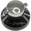 Stoves Hob / Grill Control Knob - Black & Chrome