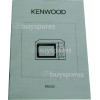 Kenwood Obsolete User Instructions (English) MW312 M/w