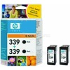 Hewlett Packard Genuine No.339 Black Ink Cartridge Twin Pack