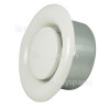 Bouche D'A&eacute;ration En M&eacute;tal Plafonnier 150mm - Enrobage Poudre Blanche