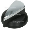 Hob Control Knob - Black / Silver