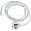 2.5m Steam Iron Mains Cable - UK Plug