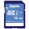 Carte Memoire Sdhc 16Go Classe 10 Uhs-i 80 Mo/S Hama