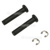 Axes Des Roues Du Nettoyeur De Tapis (2 Axes Et 2 Anneaux De S&eacute;curit&eacute;) Bissell