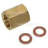 Aspen Gas Pipe Brass Screw Adaptor And 2 Nozzle Seals