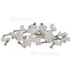 Wellco 4mm Flat Cable Clips - White