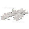 Pack Of 20 8mm Round Cable Clips - White Wellco