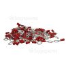 8mm Red Hole Ring Terminal - Pack Of 100