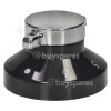 Stoves Hotplate Control Knob - Black / Chrome