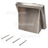 100mm Cowled Outlet With Non-Return Flap - Stainless Steel