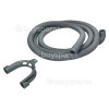 Tuyau De Vidange Universel 2,5M 19 Mm Avec Extr&eacute;mit&eacute; Angle Droit 22 Mm - &Oslash; Interne S' - Lave-Linge Et Lave-Vaisselle - Compatible W 125 X (FR) Indesit