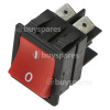 Interrupteur &Agrave; Bascule Rouge Pour Aspirateur&ndash; 4 Bornes Numatic