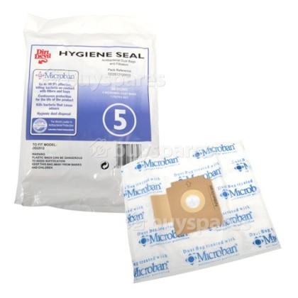 Dirt Devil Microban Dust Bag & Filter Set (Pack Of 5)