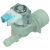 Merloni (Indesit Group) Cold Water Single Inlet Solenoid Valve : 180Deg, With Protected (Push) Connector