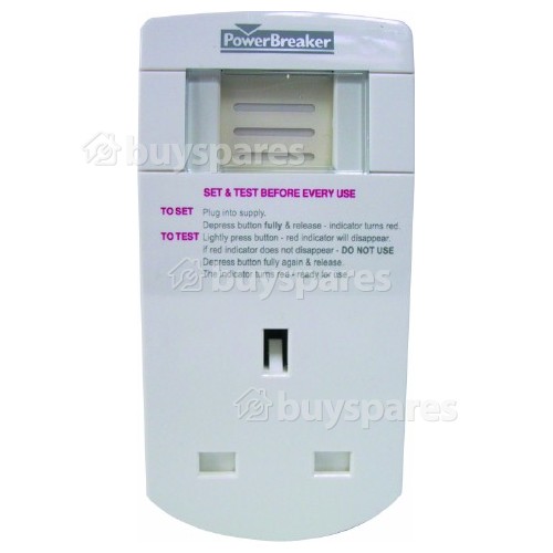 Obsolete. Powerbreaker Rcd Adaptor Double Pole Switch 30MA Residual Current Just Plug In Your Appliance