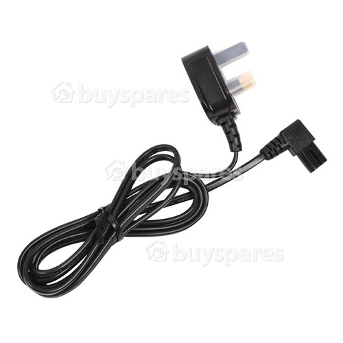 Figure-8 Right-Angled Mains Lead - UK Plug