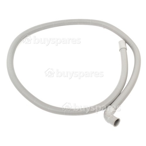 Hoover 2.1M Drain Hose : Straight End 20mm Right Angle End 21mm Internal Bore Dia.