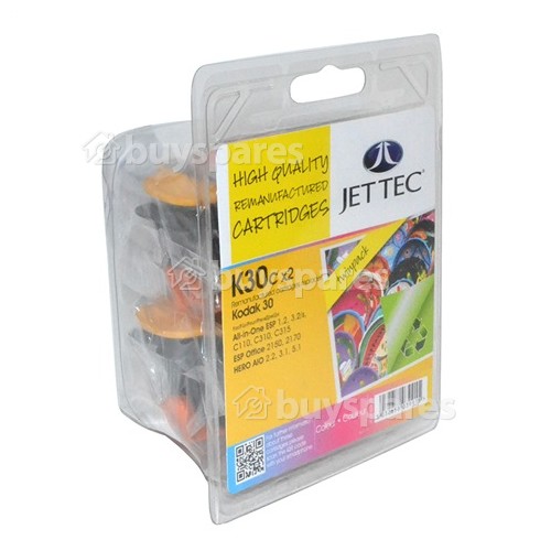 Jettec Remanufactured Kodak 30 Colour Ink Cartridge - Twin Pack