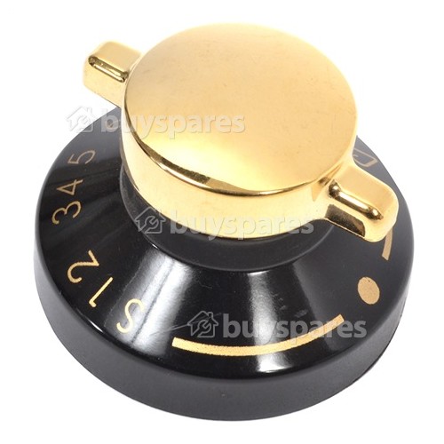 Stoves Top Oven Control Knob Black / Gold BuySpares