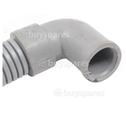 1.52Mtr. Drain Hose Straight 19mm To Right Angle End 16mm Internal Dia's.