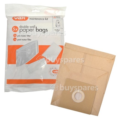 Vax Paper Bag & Filter Kit (Pack Of 5)