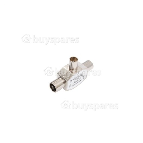 Aerial 'T' Splitter Coax Plug