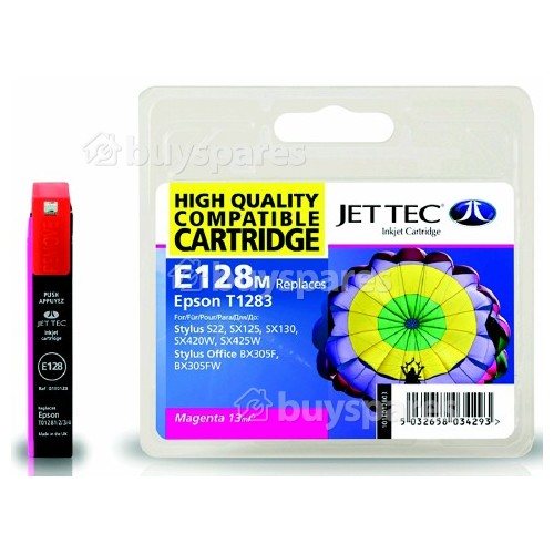 Jettec Remanufactured Epson T1283 Magenta Ink Cartridge