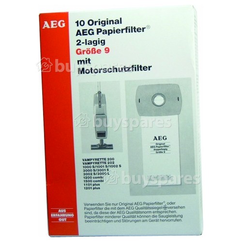 Electrolux Group Staubsaugerbeutelbeutel Grobe 9 (10er Pack 