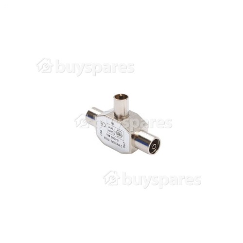 Aerial 'T' Splitter Coax Plug