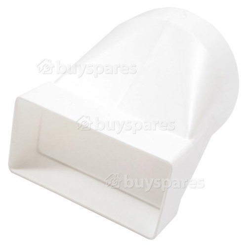 Round To Rectangular Horizontal Ducting Vent Adapter 110MM X 54MM