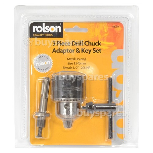 Rolson Drill Chuck With SDS Adaptor & Key