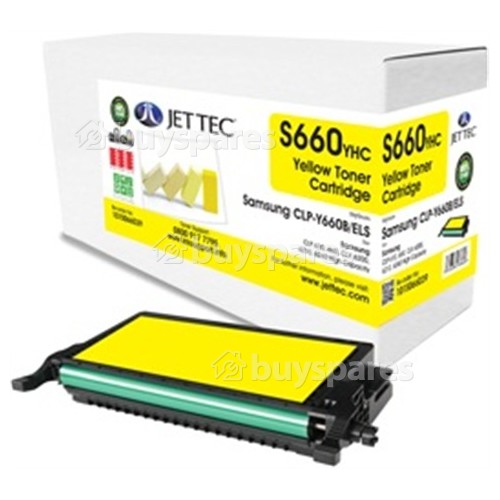 Jettec CLP-610 Comaptible Samsung CLP-Y660B Yellow High Capacity Toner Cartridge