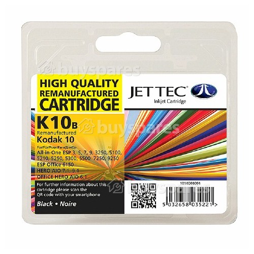 Jettec Compatible Kodak 10 Black Ink Cartridge