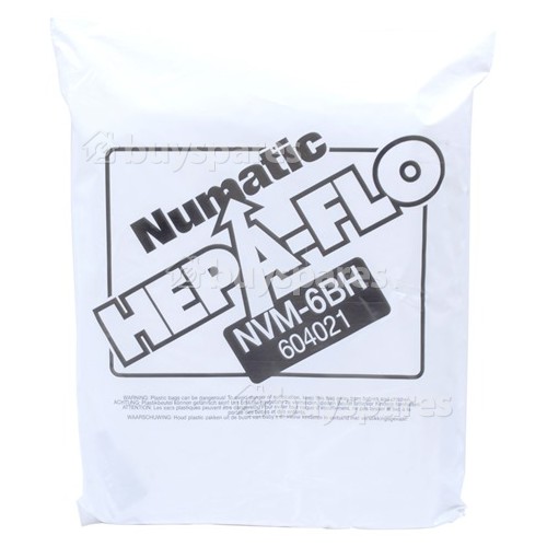 Numatic NVM6-BH Hepa-flo Open Synthetic Dust Bag (Pack Of 10)