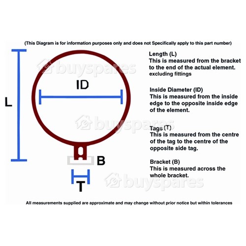 Leisure Fan Oven Element 2100W. 230V