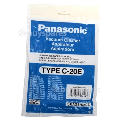 Panasonic C-20E Paper Dust Bag (Pack Of 5)