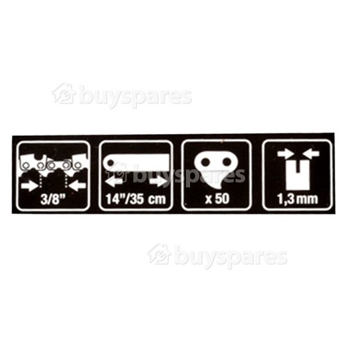 Euromac CHO021 35cm (14") 50 Drive Link Chainsaw Chain