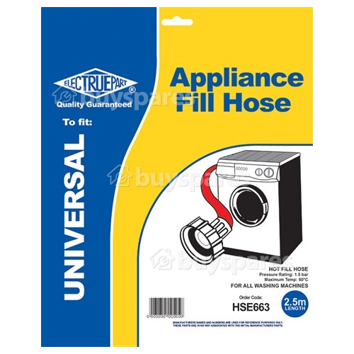 Universal 2.5m Hot Fill Inlet Hose