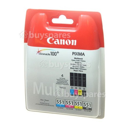 Canon Original CLI-551BCMY Schwarz/Cyan/Magenta/gelb Multipack - 6509B009