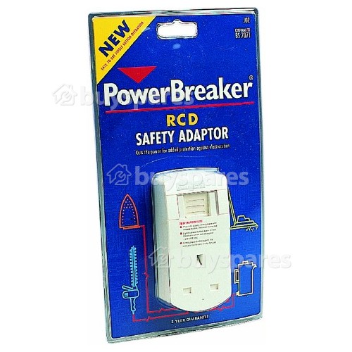 Obsolete. Powerbreaker Rcd Adaptor Double Pole Switch 30MA Residual Current Just Plug In Your Appliance